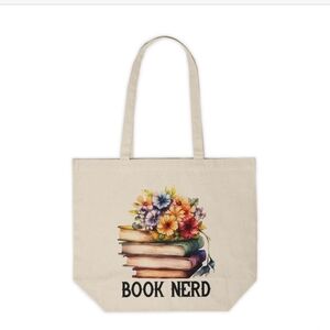 Book Nerd Custom Canvas Tote Bag